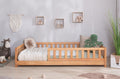 2-in-1 Hausbett Bodenbett "Duo" 100x200 Buche massiv