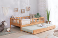 2-in-1 Hausbett Bodenbett "Duo" 100x200 Buche massiv