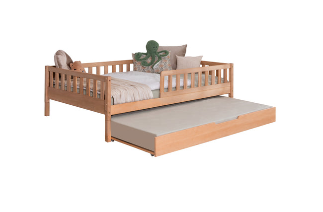 Bodenbett Einzelbett "Mio" 140x200 Buche massiv