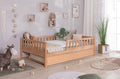 Bodenbett Einzelbett "Mio" 140x200 Buche massiv