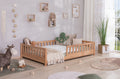 2-in-1 Hausbett Bodenbett "Duo" 120x200 Buche massiv