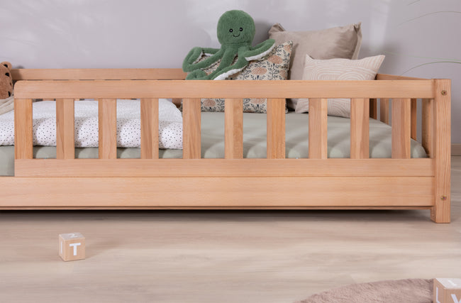 Bodenbett Einzelbett "Mio" 100x200 Buche massiv