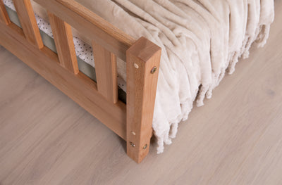 Bodenbett Einzelbett "Mio" 100x200 Buche massiv