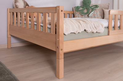 Bodenbett Einzelbett "Mio" 100x200 Buche massiv