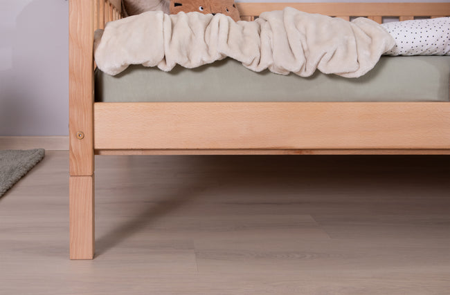Bodenbett Einzelbett "Mio" 100x200 Buche massiv