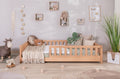 Bodenbett Einzelbett "Mio" 120x200 Buche Massiv