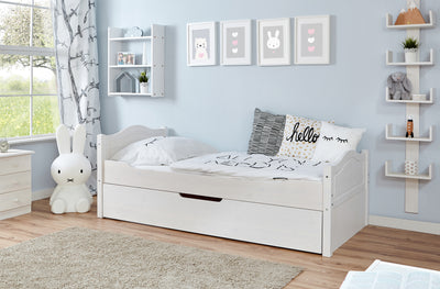 Funktionsbett Einzelbett "Leni" 100x200 Kiefer massiv
