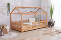 2-in-1 Hausbett Bodenbett "Duo" 100x200 Buche massiv
