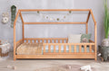 2-in-1 Hausbett Bodenbett "Duo" 100x200 Buche massiv