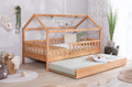 2-in-1 Hausbett Bodenbett "Duo" 100x200 Buche massiv