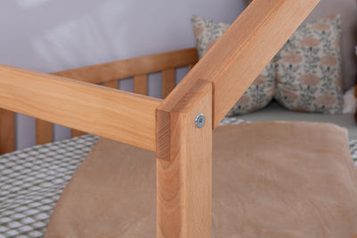 Kinderbett Hausbett "Lou" 90x200 Buche Massiv