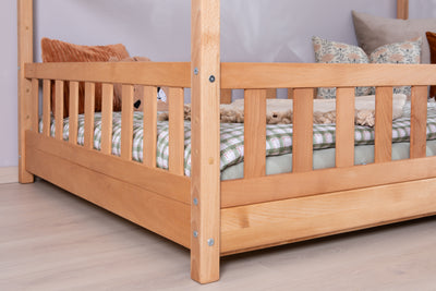 Kinderbett Hausbett "Lou" 90x200 Buche Massiv