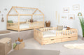 2-in-1 Hausbett Bodenbett "Duo" 100x200 Kiefer Massiv