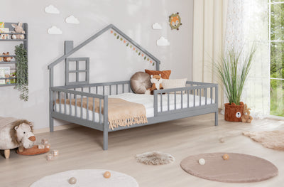 Hausbett Bodenbettt "Loki" 120x200 Kiefer Massiv