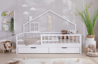 Hausbett Bodenbettt "Loki" 120x200 Kiefer Massiv