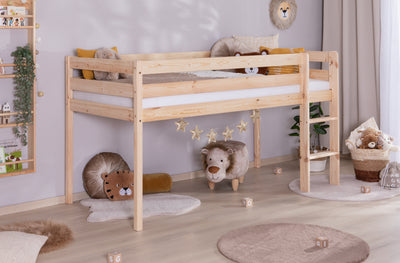 Hochbett "Malte" 90x200 Kiefer massiv