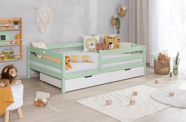 Einzelbett Kinderbett "Eli" 120x200 Kiefer massiv