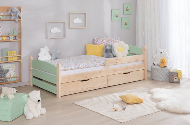 Kinderbett Einzelbett "Mello" 90x200 Kiefer massiv