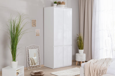 Kleiderschrank "Emil" 2-türig Weiß