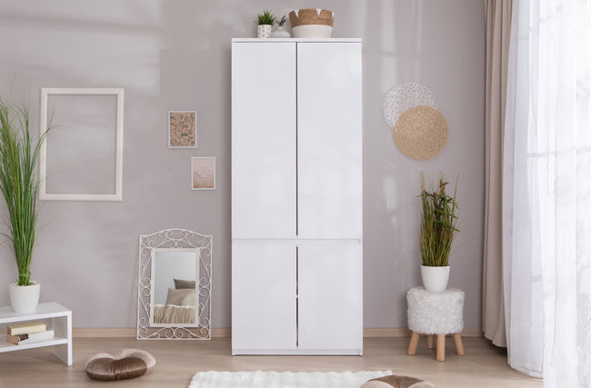 Kleiderschrank "Emil" 2-türig Weiß