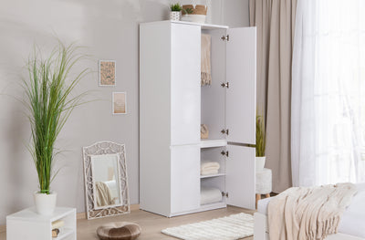 Kleiderschrank "Emil" 2-türig Weiß