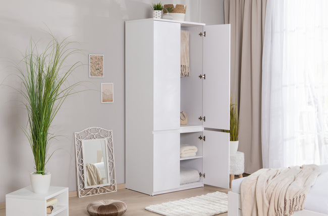 Kleiderschrank "Emil" 2-türig Weiß