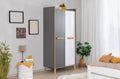 Kleiderschrank mit Stauraum "Thilo" 2-türig