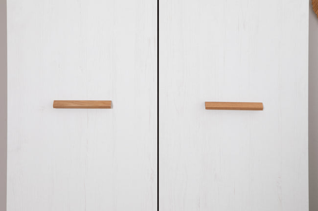 Kleiderschrank "Mara" 2-türig Weiß-Natur