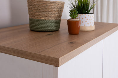 Kleiderschrank "Mara" 2-türig Weiß-Natur