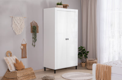 Kleiderschrank "Nora" 2-türig Weiß