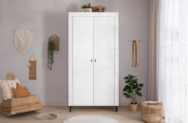 Kleiderschrank "Nora" 2-türig Weiß