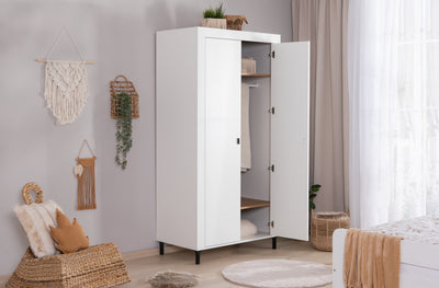 Kleiderschrank "Nora" 2-türig Weiß