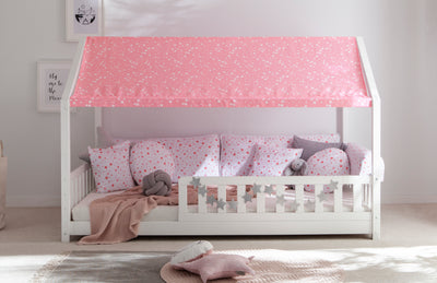 Dachvorhang mit Motiv für Hausbett "Kay" 120x200 cm