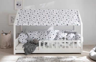 Dachvorhang mit Motiv für Hausbett "Kay" 120x200 cm