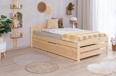 Stauraumbett Seniorenbett "Loni" 120x200 Kiefer massiv
