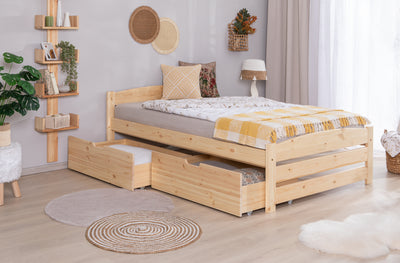 Stauraumbett Seniorenbett "Loni" 120x200 Kiefer massiv