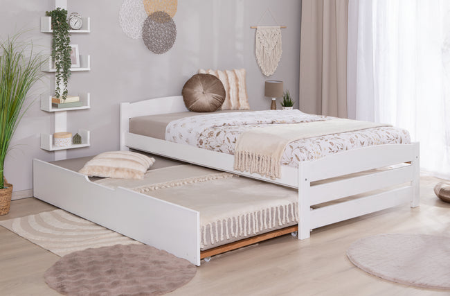 Stauraumbett Seniorenbett "Loni" 120x200 Kiefer massiv