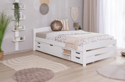 Stauraumbett Seniorenbett "Loni" 120x200 Kiefer massiv