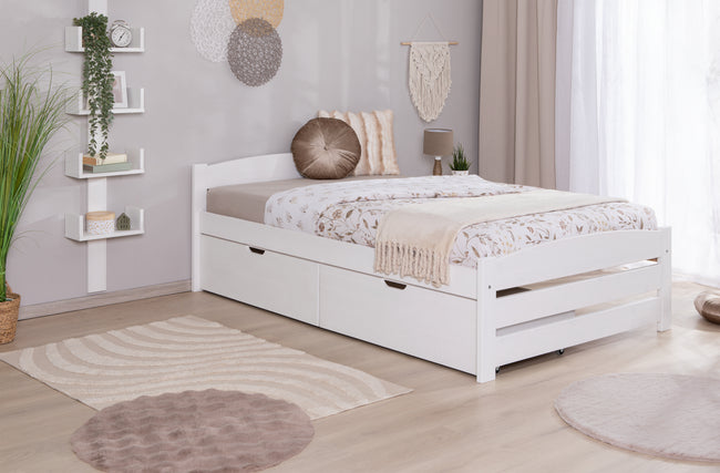 Stauraumbett Seniorenbett "Loni" 120x200 Kiefer massiv