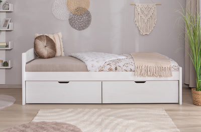 Stauraumbett Seniorenbett "Loni" 120x200 Kiefer massiv