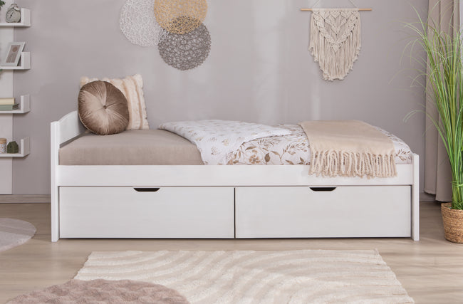 Stauraumbett Seniorenbett "Loni" 120x200 Kiefer massiv
