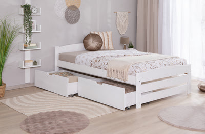Stauraumbett Seniorenbett "Loni" 120x200 Kiefer massiv