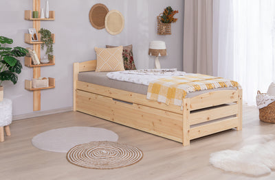 Stauraumbett Seniorenbett "Loni" 90x200 Kiefer massiv