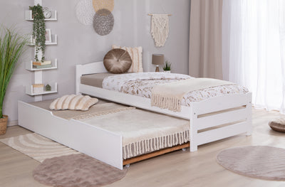 Stauraumbett Seniorenbett "Loni" 90x200 Kiefer massiv