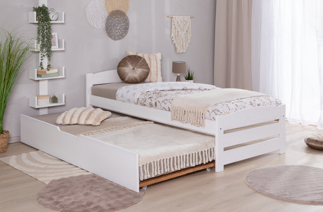 Stauraumbett Seniorenbett "Loni" 90x200 Kiefer massiv