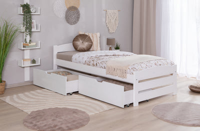 Stauraumbett Seniorenbett "Loni" 90x200 Kiefer massiv