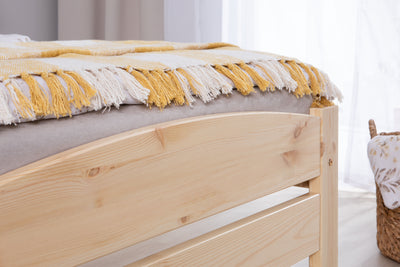 Stauraumbett Seniorenbett "Loni" 90x200 Kiefer massiv