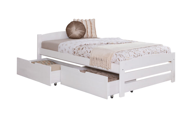 Stauraumbett Seniorenbett "Loni" 120x200 Kiefer massiv