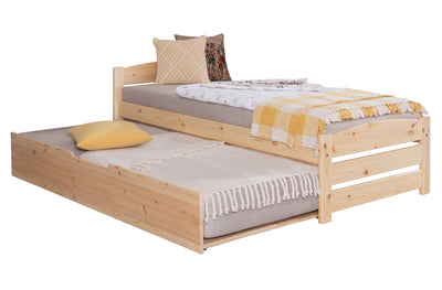 Stauraumbett Seniorenbett "Loni" 90x200 Kiefer massiv