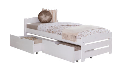 Stauraumbett Seniorenbett "Loni" 90x200 Kiefer massiv